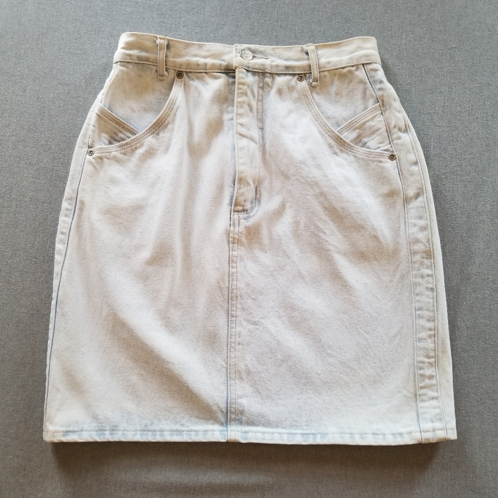 Vintage Light Denim Pencil Skirt